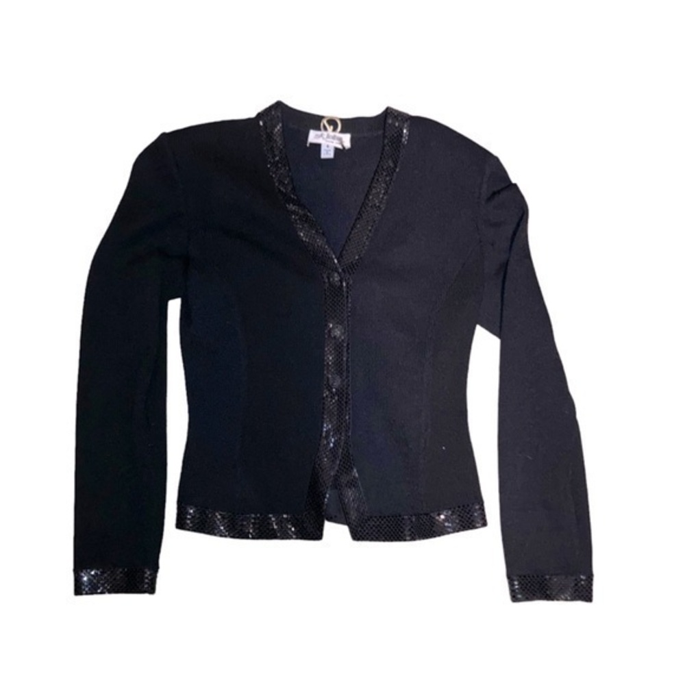 St. John black knit sweater